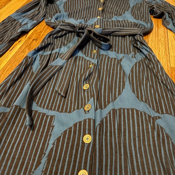 Boden Bodycon button Striped Dress - Picture 4 of 5